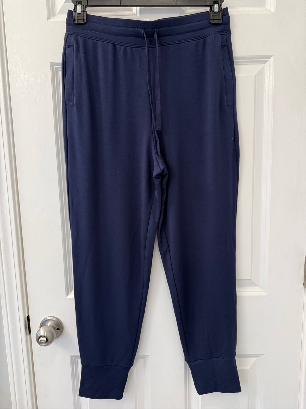 NWT Women’s FABLETICS Luxe Terry Joggers Navy Blue Size Medium $70